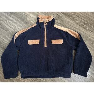 Faherty mixed Cord fleece Pullover size M